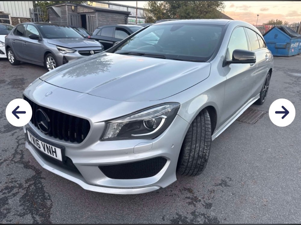 Silver Mercedes-Benz CLA Class 2.1 CLA220d AMG Sport Shooting Brake 5dr Diesel 7G-DCT Euro 6 s/s 177 ps