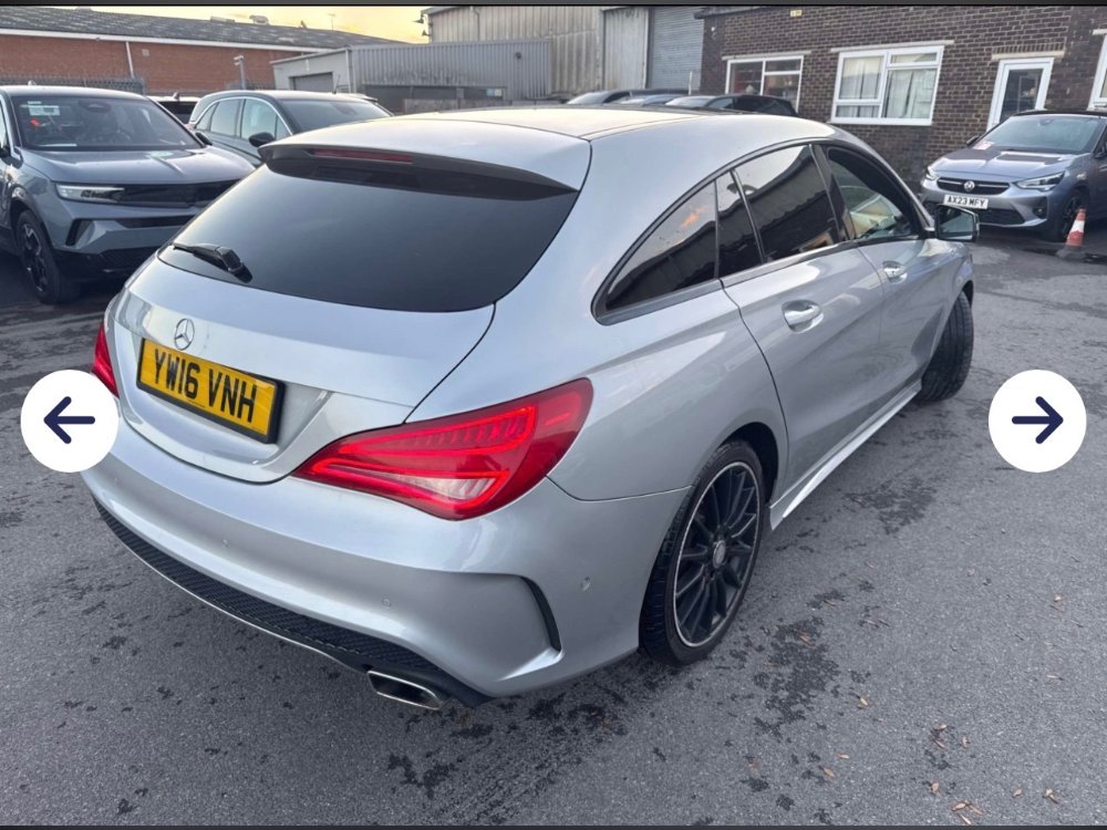 Silver 2016 Mercedes-Benz CLA Class 2.1 CLA220d AMG Sport Shooting Brake 5dr Diesel 7G-DCT Euro 6 s/s 177 ps in Alresford