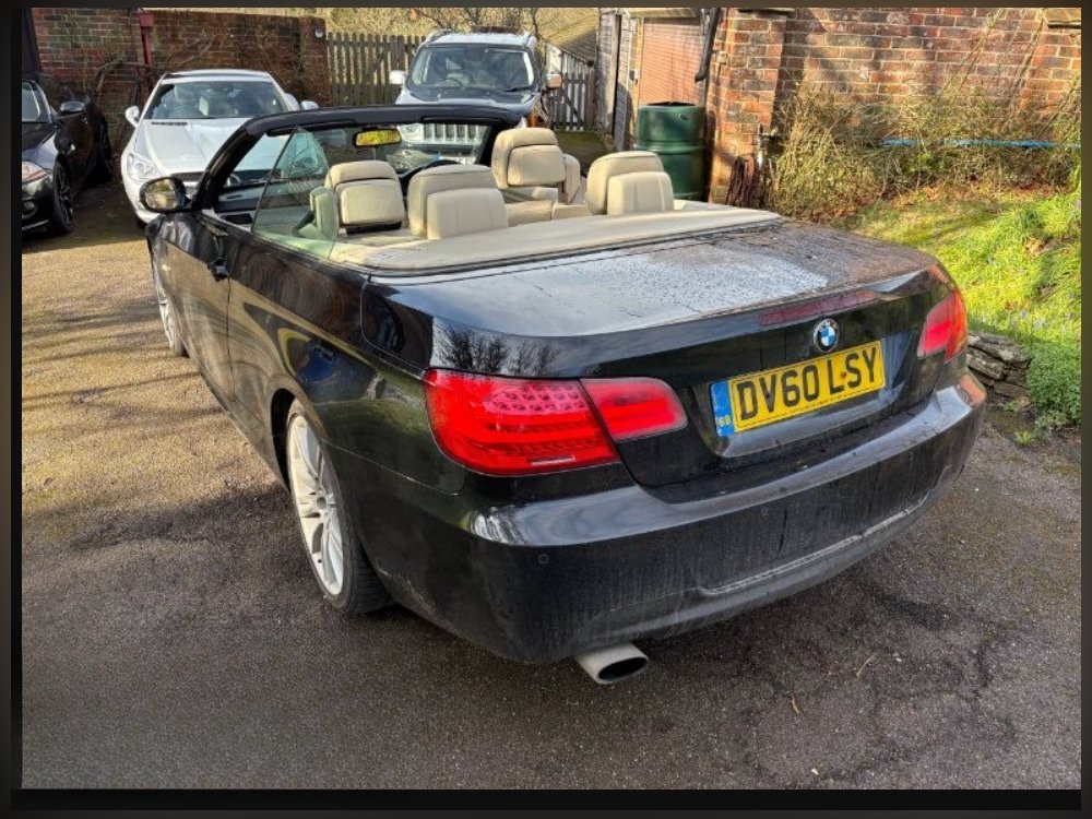 Black 2010 BMW 3 Series 2.0 320i M Sport Convertible 2dr Petrol Manual Euro 5 170 ps in Alresford