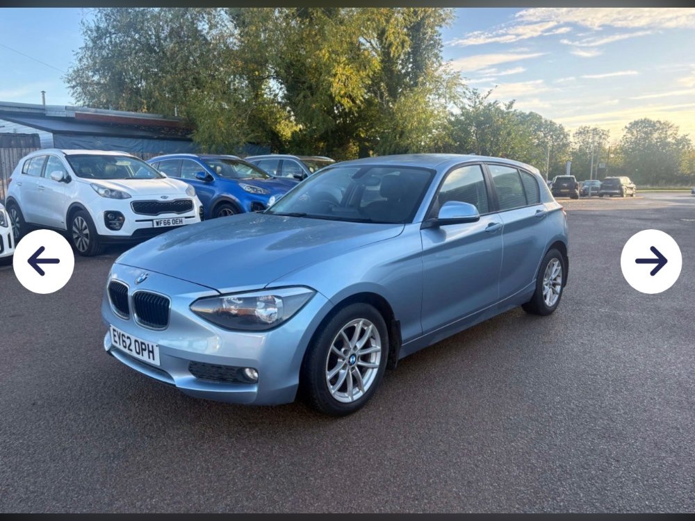 Blue BMW 1 Series 1.6 116i SE Hatchback 5dr Petrol Auto Euro 5 s/s 136 ps